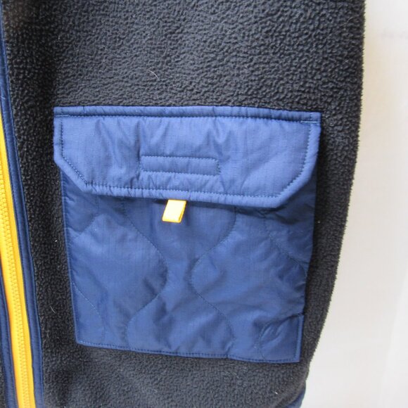 The North Face Vest Men Size Medium Royal Blue Yellow Zipper Fleece Pockets Good - Picture 4 of 10